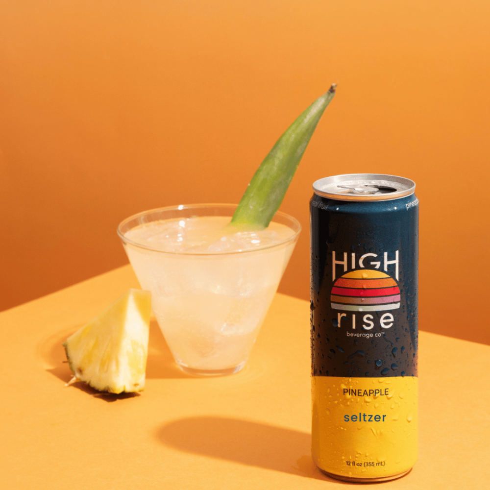 High Rise Pineapple seltzer, bold edition